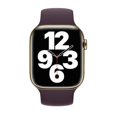 Apple Siliconen solobandje voor de Apple Watch | 44/45/46/49 mm - Maat 11 - Dark Cherry