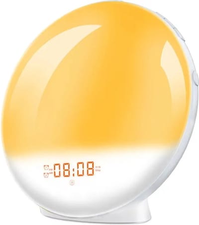 Wake-Up Light - Wekker - Alarm - Digitale Klok - Nachtlamp - Radio - USB Oplader - Snooze Functie - 7 Natuurgeluiden - Wit
