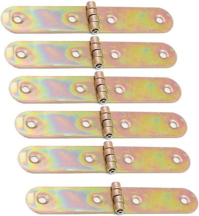Vouwbare metalen scharnieren voor opklapbare tafels - 6 stuks, ideaal voor meubels en klapconstructies