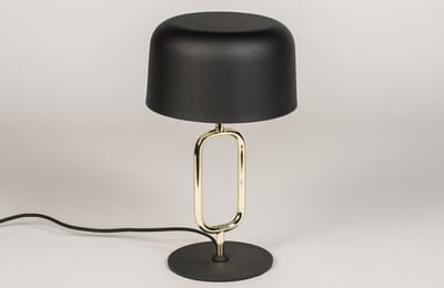 Lumidora Tafellamp 74186 - ADAM - E27 - Zwart - Goud - Messing (kleur) - Metaal - ⌀ 20 cm