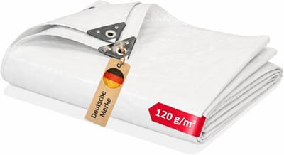 Afdekzeil - Beschermdoek - Tuinonderhoud - UV-bestendig - 5 x 6 meter - Wit