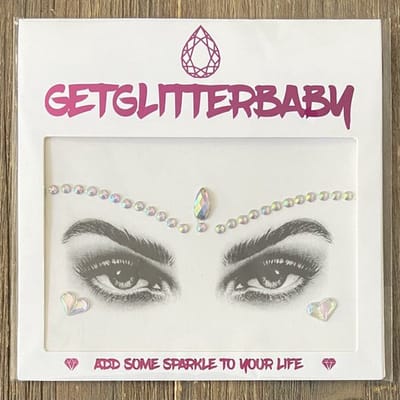GetGlitterBaby® - Glitter Face Jewels / Festival Glitters / Strass Glitter Steentjes / Plak Diamantjes voor Gezicht / Rhinestones - Zilver / Diamond