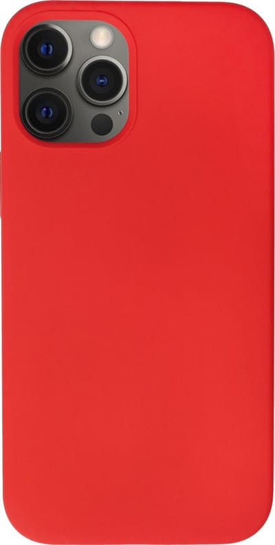 BMAX Siliconen hard case hoesje geschikt voor iPhone 12 Pro Max / Hard Cover / Beschermhoesje / Telefoonhoesje / Hard case / Telefoonbescherming - Rood