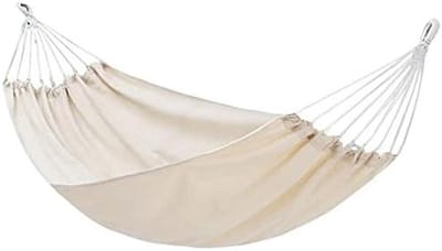 Hangmat - Schommelstoel Luie Stoel - Ontspannen Buiten - Lichtgewicht en Draagbaar - 190x150cm - Wit/Zwart