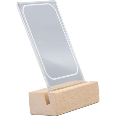 Acryl Houten Basis Fotolijsten Warm Licht Houten Helder Acryl Fotolijst voor 3 Inch Foto's Bioscoopkaartjes white