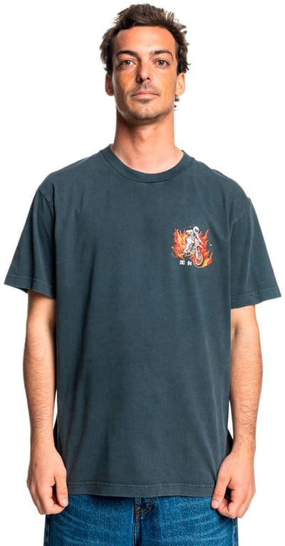Dc Shoes Leading The Pack T-shirt Met Korte Mouwen Blauw M Man