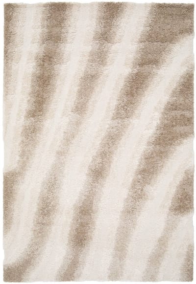 sweeek - Vloerkleed met beige gestreept patroon voor binnen - lou