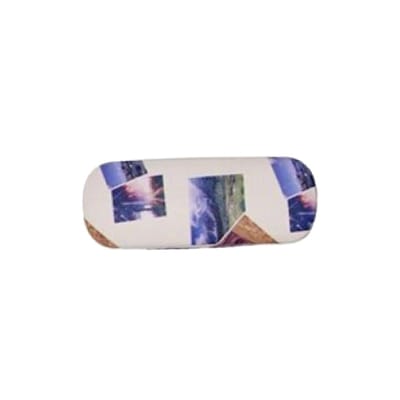 Concorde Brillenkoker/brillen opberghoes Holiday - hard kunststof - creme wit - zonnebril hoes