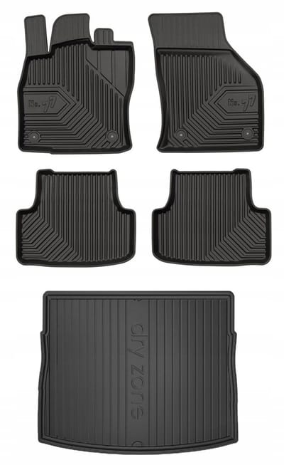 FROGUM Line 77 & DryZone Volkswagen Golf VII – Automatten & kofferbakmat – Perfecte pasvorm – Geurloos TPE – Hoge beschermrand