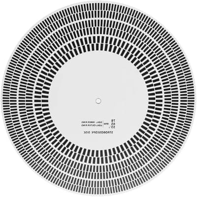 Draaitafel Kalibratie Schijf - Toerenteller Vinyl - Platen Afstellen - Dubbelzijdig Ontwerp - 297 cm Diameter - Wit