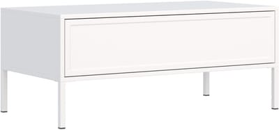 Selsey Velveto - Salontafel met lade, wit, 100x50 cm