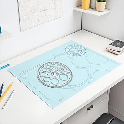 Cirkel Sjabloon - Ronde Tekening Mal - Tekenen en Ontwerpen - 16 Cirkelmaten - 25x25 Millimeter - Wit