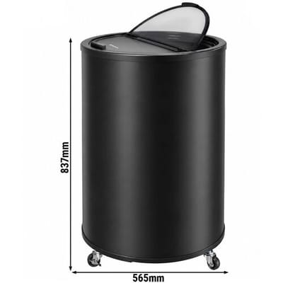 GGM Gastro Party-Kühler / Kühltonne - 87 Liter - Glasdeckel mit Griff & beweglichen Rollen