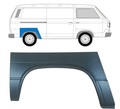 Reparatiepaneel achterspatbord voor Volkswagen Transporter T3 1979-1992 / Rechts