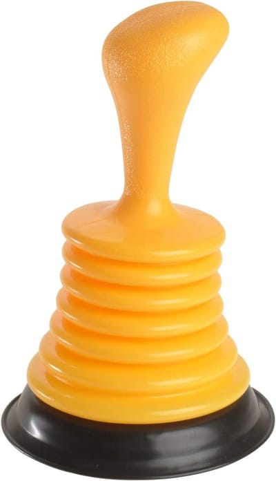 Micro Gele Zuiger - Toilet Ontstopper - Kleine Afvoeren Reinigen - Compact Ontwerp - 100 mm Diameter - Geel