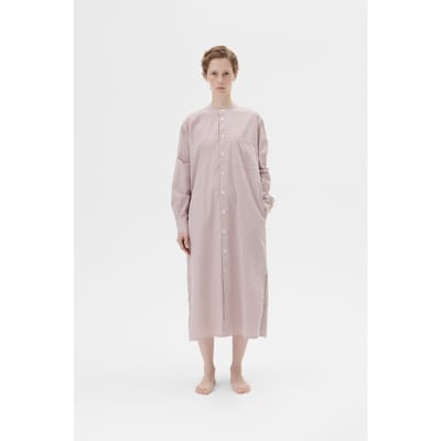 Tekla Unisex Poplin, Night Shirt Skipper Stripes Maat: XXS | Nachtmode Outlet | Unisex | Roze