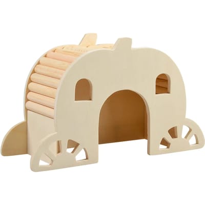 Duvo+ Houten klimhuis bruin voor kleine knaagdieren