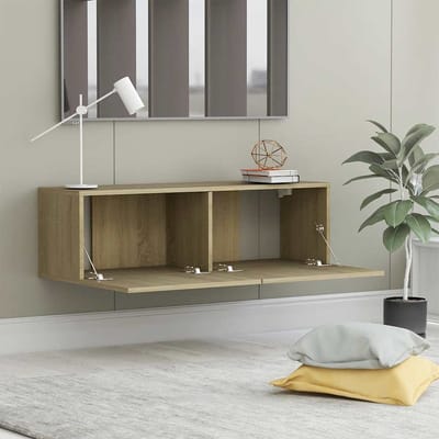 vidaXL - Tv-meubel - 100x30x30 - cm - bewerkt - hout - sonoma - eikenkleurig