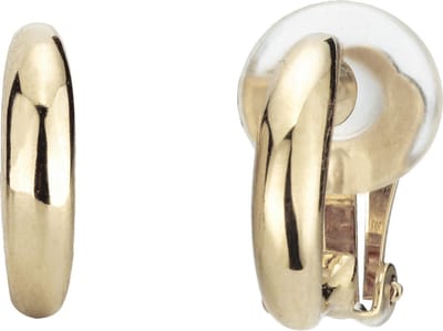 Traveller Clip Oorbellen - Oorclips Dames - Goudkleurig - Halfronde Oorringen 14 mm - 156794