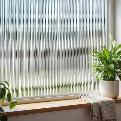 Raamfolie Strepen - Privacyfolie Gestreept - Meer Privacy Creëren - Zonder Lijm Aanbrengen - 60 x 200 cm - Transparant