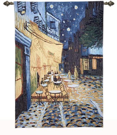 Signare - Wandkleed - luxe Gobelinstof - Terrace - Terras - Vincent van Gogh - 103 x 138 cm