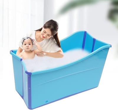 Opvouwbaar Bad - Draagbaar Bad - Ontspannen Baden - Ruim Ontwerp - 98 x 50 x 56 cm - Blauw