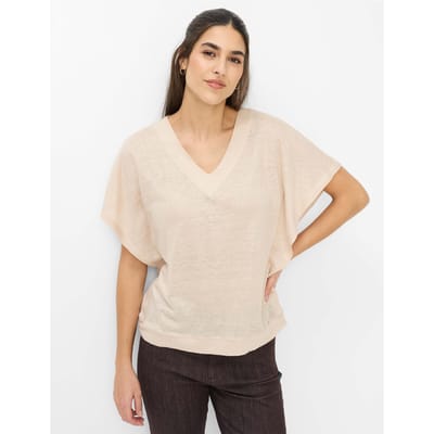 Brax Dames Shirt  Style CASSIE S sandshell, beige, maat 38