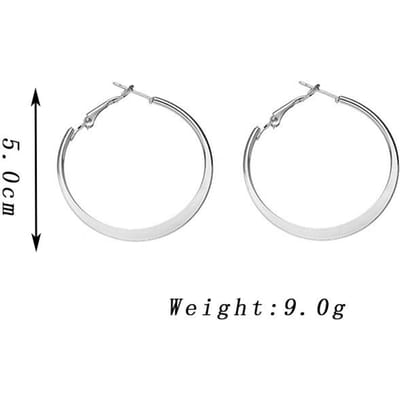 Punk Grote Ronde Cirkel Hangende Oorbellen voor Vrouwen Vintage Metalen Hoepel Oorbellen Trendy Eenvoudige Sieraden Nieuwe Mode Accessoires gray