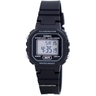 Casio LA-20WH-1ADF Digitaal Sporthorloge voor Dames met Vierkant Display - Zwart
