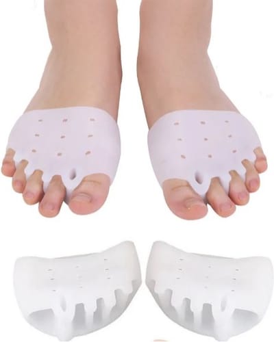 Hallux Valgus - teenspreider - teencorrector - hallux valgus grote teencorrector - Voorvoetkussen Wit 2 stuks