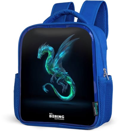 NoBoringSuitcases.com® - Rugzak blauw - Schooltas jongens - Legendarische cyberdraak - Kinder rugtas jongen - Boekentas kind - Kinderrugzak voor school - Schoolrugzak