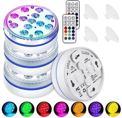 Onderwaterverlichting LED - 4 Stuks Voor Zwembad en Vijver, IP68 Waterdicht, RGB Kleuren