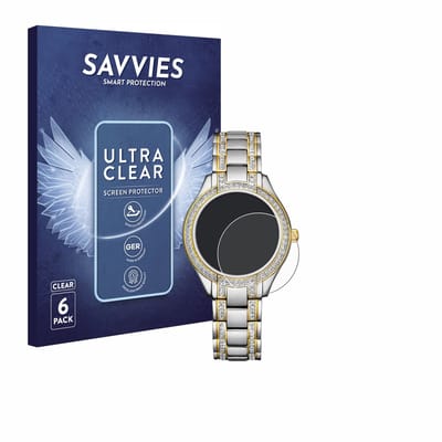 Savvies - Screenprotector voor Citizen Eco Drive FE1234-50L - Folie Beschermfolie transparant 6 Stuks