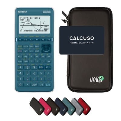 Casio Graph 25+E II incl. WYNGS Beschermhoes Zwart - Grafische Rekenmachine - Basis Pakket