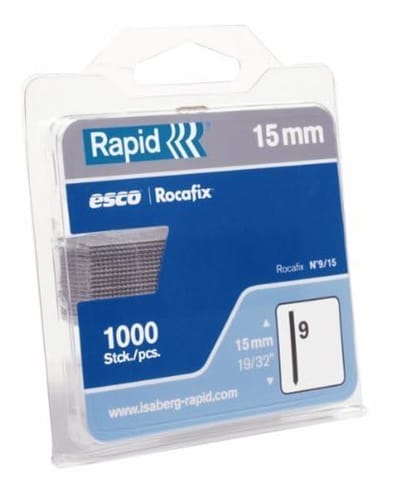 Pin-nagels 9, 15mm zonder kop, 1000 stuks - Voor handtackers en pneumatische tackers