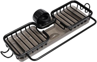 Opbergrek gootsteen organizer hangend kraanafvoer rek keuken gootsteen organizer over kraan gootsteen organizer voor kranen diameter van 1,8 ~ 2,8 cm