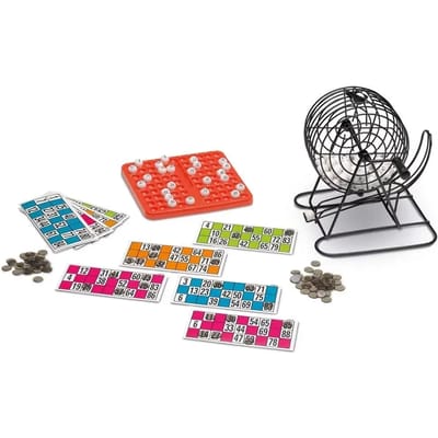 Cayro Bingo Lotto - Klassiek Bingospel met Metalen Bombo - Inclusief 48 Kaarten en Markeerfiches - 2-8 Spelers - Speelduur 25 Minuten - Vanaf 6 Jaar - Cayro Collection