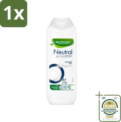1 x Neutral - Douchegel - Gevoelige Huid - 0% Kleurstof & Parfum - Met Plantaardige Glycerine - 250 ml- Douchegel - Gevoelige Huid - 0% Kleurstof - 0% Parfum - Plantaardige Glycerine