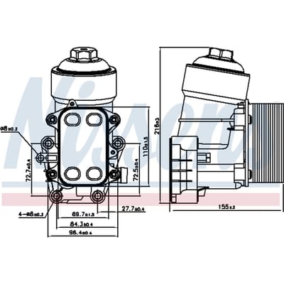 Olie radiator, motorolie NISSENS 91158