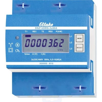 Eltako DSZ14DRS-3x80A MID 28365715 kWh-meter 3-fasen Digitaal 80 A Conform MID: Ja 1 stuk(s)