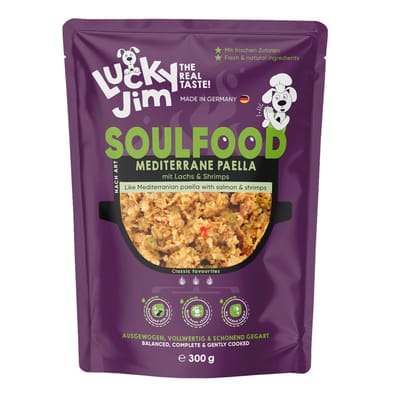 6x 300g Lucky Jim Soulfood Paella nat hondenvoer