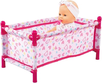 Poppenbedje - Wiegje autostoel - Kinderspel - Veilig materiaal - 45 x 23 x 22 cm - Bed
