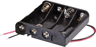 Batterijhouder AAA - Batterij Case - Elektronica Voeden - Bedraad Aansluiting - 4x Batterijen