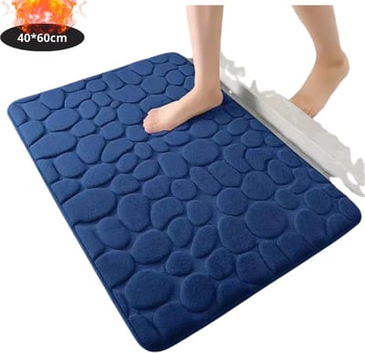 Nivard Badmat - Douchemat - Antislip - Wc Mat - Toiletmat - Badkamermat - Marineblauw - 40x60