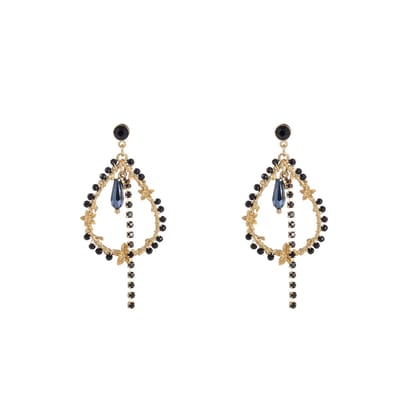 Go Dutch Label Oorknoppen flowery drop Zwart