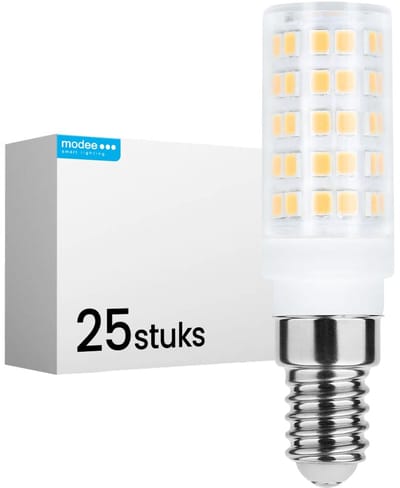Modee LED Buislamp E14 - 4.3W 4000K 450lm 230V - LED Afzuigkaplamp - Wit Licht - 25 stuks