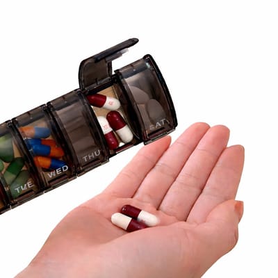 Pillendoosje I Pillendoos I Medicijn Doosje I Medicijnendoosje Transparant I Pil Box I 7 dagen I 1 Week I Zwart