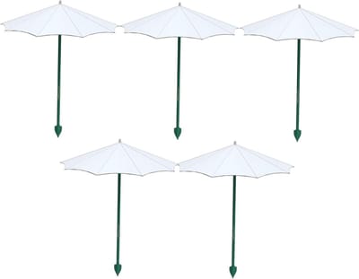 Plantenparasols - Bescherming potplanten - Bescherming zon regen - Stabiel glasvezel - 34 cm - Wit