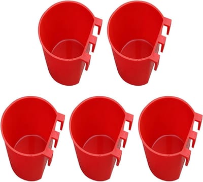 Plastic Voerbakken Set - Vogelkommen Kippenbakken - Dieren Voeren Wateren - Multifunctioneel Gebruik - 5 Stuks - Doorzichtig