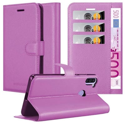 Cadorabo Hoesje geschikt voor Samsung Galaxy A11 / M11 in MANGAAN PAARS - Beschermhoes met magnetische sluiting, standfunctie en kaartvakje Book Case Cover Etui
